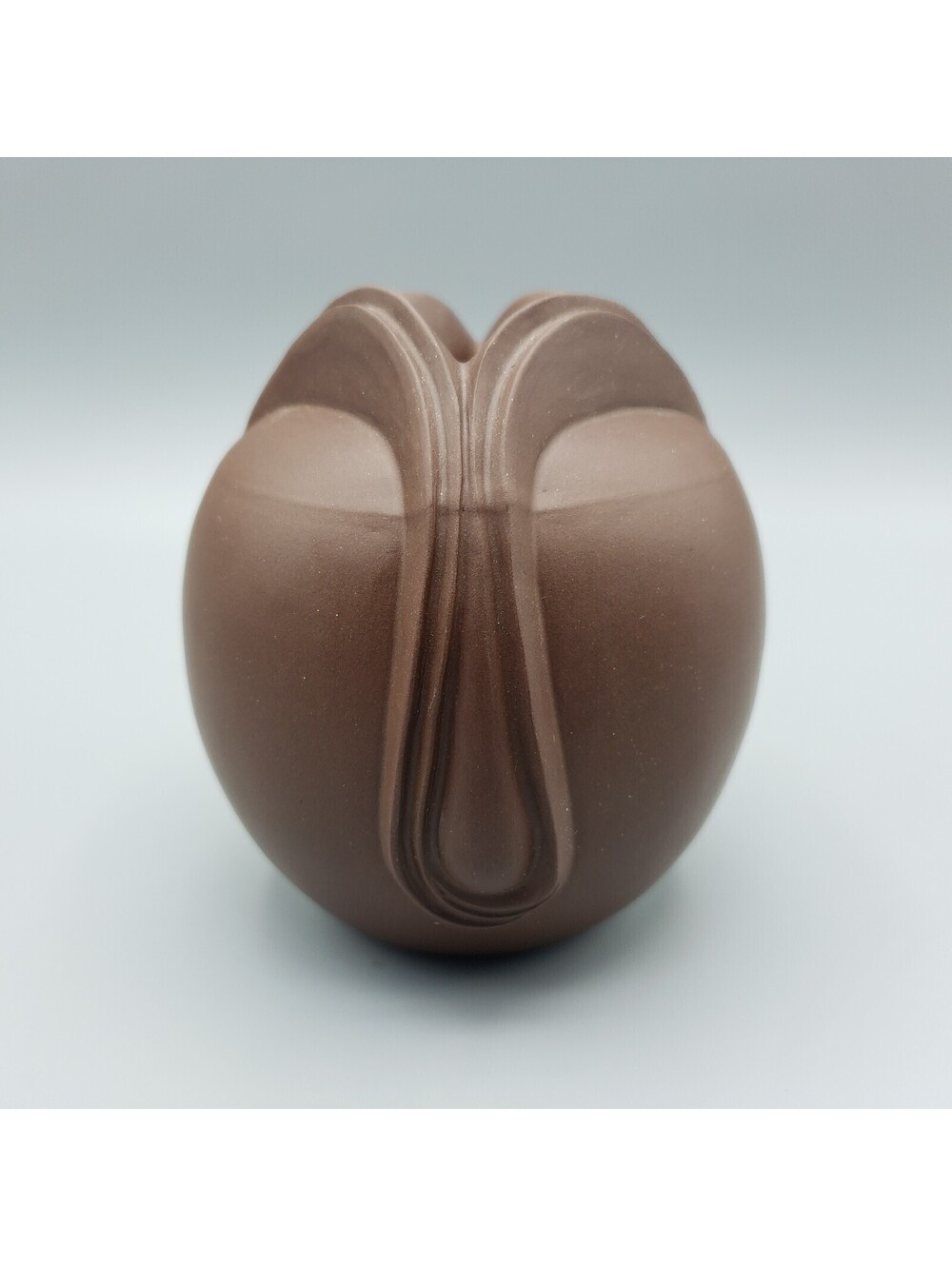 Art Pottery Vase CCCI Yixing Ware Clay Pot Brown Art Deco Smooth Matte Finish